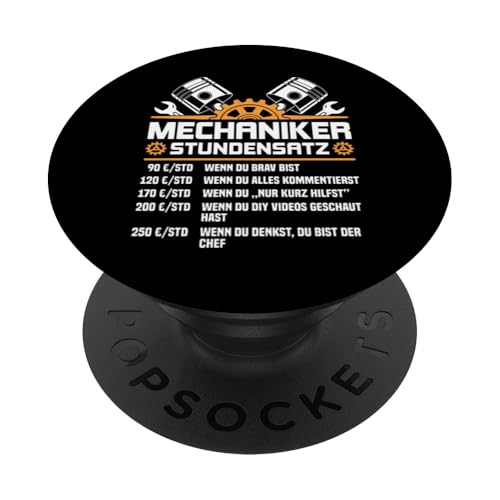 Lustiges Mechaniker Stundensatz PopSockets Klebender PopGrip Lustiges Mechaniker Stundensatz PopSockets Klebender PopGrip von Lustiges Mechaniker Stundensatz
