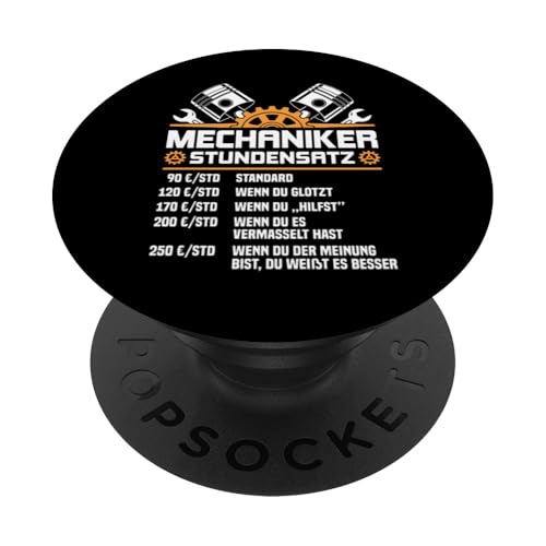 Lustiges Mechaniker Stundensatz PopSockets Klebender PopGrip Lustiges Mechaniker Stundensatz PopSockets Klebender PopGrip von Lustiges Mechaniker Stundensatz