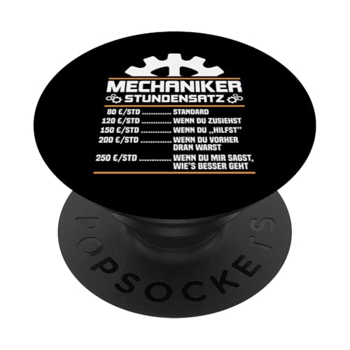 Lustiges Mechaniker Stundensatz PopSockets Klebender PopGrip Lustiges Mechaniker Stundensatz PopSockets Klebender PopGrip von Lustiges Mechaniker Stundensatz