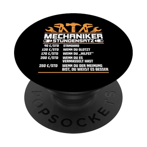 Lustiges Mechaniker Stundensatz PopSockets Klebender PopGrip Lustiges Mechaniker Stundensatz PopSockets Klebender PopGrip von Lustiges Mechaniker Stundensatz