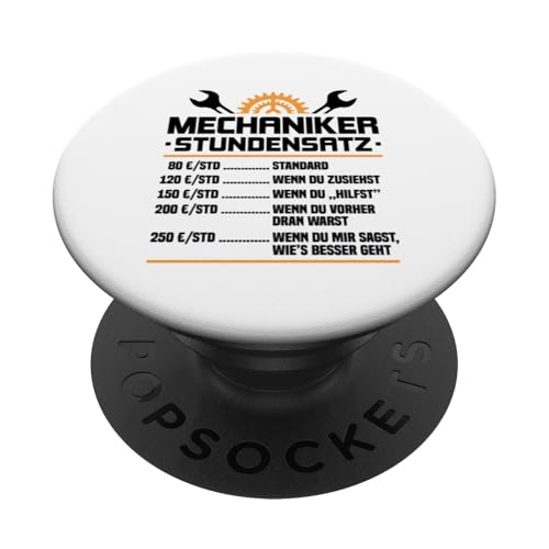 Lustiges Mechaniker Stundensatz PopSockets Klebender PopGrip Lustiges Mechaniker Stundensatz PopSockets Klebender PopGrip von Lustiges Mechaniker Stundensatz
