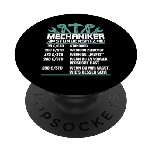 Lustiges Mechaniker Stundensatz PopSockets Klebender PopGrip Lustiges Mechaniker Stundensatz PopSockets Klebender PopGrip von Lustiges Mechaniker Stundensatz