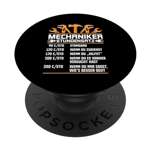 Lustiges Mechaniker Stundensatz PopSockets Klebender PopGrip Lustiges Mechaniker Stundensatz PopSockets Klebender PopGrip von Lustiges Mechaniker Stundensatz