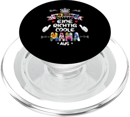 Beste Mama So sieht eine richtig coole Mama aus Muttertags PopSockets PopGrip für MagSafe von Lustiges Muttertagsgeschenk für Mama Mutter Damen