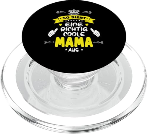 Beste Mama So sieht eine richtig coole Mama aus Muttertags PopSockets PopGrip für MagSafe von Lustiges Muttertagsgeschenk für Mama Mutter Damen