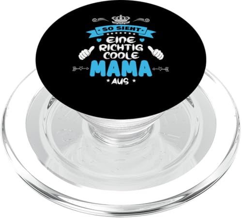 Beste Mama So sieht eine richtig coole Mama aus Muttertags PopSockets PopGrip für MagSafe von Lustiges Muttertagsgeschenk für Mama Mutter Damen
