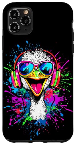 Strauss Vogel Strauß mit Kopfhörer Bunt Emu Musik DJ Sträuße Hülle für iPhone 11 Pro Max Strauss Vogel Strauß mit Kopfhörer Bunt Emu Musik DJ Sträuße Hülle für iPhone 11 Pro Max von Lustiges Strauß Motiv für Vogel Strauss Liebhaber