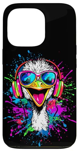 Strauss Vogel Strauß mit Kopfhörer Bunt Emu Musik DJ Sträuße Hülle für iPhone 13 Pro Strauss Vogel Strauß mit Kopfhörer Bunt Emu Musik DJ Sträuße Hülle für iPhone 13 Pro von Lustiges Strauß Motiv für Vogel Strauss Liebhaber