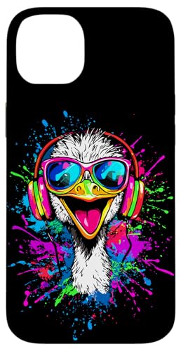 Strauss Vogel Strauß mit Kopfhörer Bunt Emu Musik DJ Sträuße Hülle für iPhone 14 Plus Strauss Vogel Strauß mit Kopfhörer Bunt Emu Musik DJ Sträuße Hülle für iPhone 14 Plus von Lustiges Strauß Motiv für Vogel Strauss Liebhaber