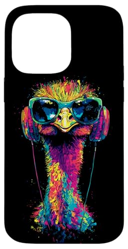 Strauss Vogel Strauß mit Kopfhörer Bunt Emu Musik DJ Sträuße Hülle für iPhone 14 Pro Max Strauss Vogel Strauß mit Kopfhörer Bunt Emu Musik DJ Sträuße Hülle für iPhone 14 Pro Max von Lustiges Strauß Motiv für Vogel Strauss Liebhaber