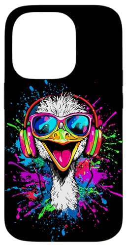 Strauss Vogel Strauß mit Kopfhörer Bunt Emu Musik DJ Sträuße Hülle für iPhone 14 Pro Strauss Vogel Strauß mit Kopfhörer Bunt Emu Musik DJ Sträuße Hülle für iPhone 14 Pro von Lustiges Strauß Motiv für Vogel Strauss Liebhaber