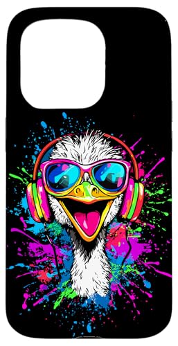 Strauss Vogel Strauß mit Kopfhörer Bunt Emu Musik DJ Sträuße Hülle für iPhone 15 Pro Strauss Vogel Strauß mit Kopfhörer Bunt Emu Musik DJ Sträuße Hülle für iPhone 15 Pro von Lustiges Strauß Motiv für Vogel Strauss Liebhaber