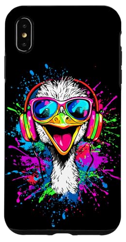 Strauss Vogel Strauß mit Kopfhörer Bunt Emu Musik DJ Sträuße Hülle für iPhone XS Max Strauss Vogel Strauß mit Kopfhörer Bunt Emu Musik DJ Sträuße Hülle für iPhone XS Max von Lustiges Strauß Motiv für Vogel Strauss Liebhaber