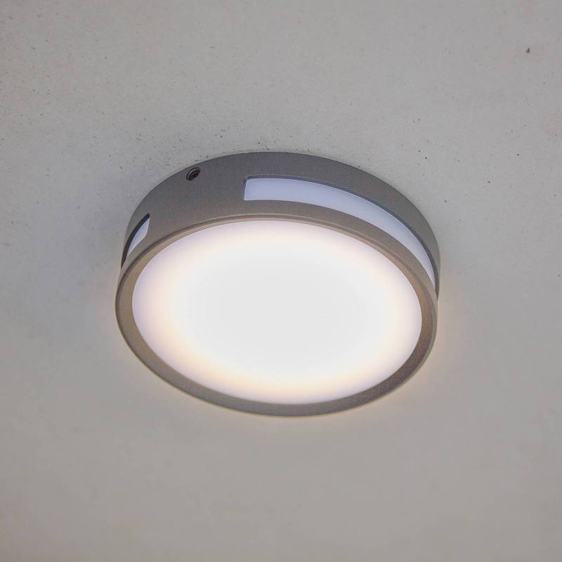 LED-Deckenleuchte Rola, außen, anthrazit, Ø 18 cm von Lutec