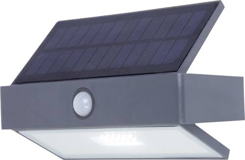 Lutec Arrow 6910601335 Solar-Außenwandleuchte mit Bewegungsmelder 2.3W Neutralweiß Anthrazit von Lutec