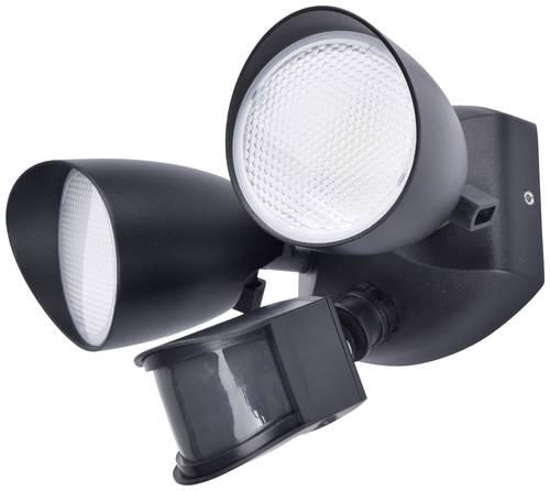 Lutec SHRIMP + PIR 7622222012 LED-Außenwandleuchte mit Bewegungsmelder LED LED 23.5W Schwarz Lutec SHRIMP + PIR 7622222012 LED-Außenwandleuchte mit Bewegungsmelder LED LED 23.5W Schwarz von Lutec