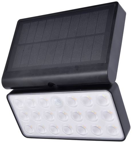 Lutec Solar-Außenwandleuchte mit Bewegungsmelder TUDA 6935501330 LED 8.5W Schwarz von Lutec