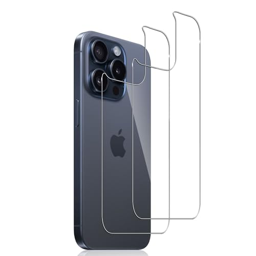 Lutree 2 Stück für Panzerglas für iPhone 15 Pro Max 6,7 Zoll Rückseite Hinten Schutzfolie, 9H Härte HD Folie Displayschutz, Bläschenfrei Anti- Kratzer Schutzglas Displayfolie Lutree 2 Stück für Panzerglas für iPhone 15 Pro Max 6,7 Zoll Rückseite Hinten Schutzfolie, 9H Härte HD Folie Displayschutz, Bläschenfrei Anti- Kratzer Schutzglas Displayfolie von Lutree