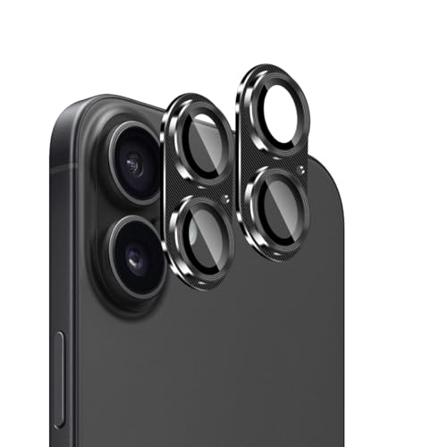Lutree Kameraschutz für Panzerglas Kompatible mit iPhone 16/ iPhone 16 Plus, 2 Stück 9H Härte HD Blasenfrei Anti- Kratzer, Aluminiumlegierung Einteiliges Design Kamera Linsen Schutzfolie - Schwarz Lutree Kameraschutz für Panzerglas Kompatible mit iPhone 16/ iPhone 16 Plus, 2 Stück 9H Härte HD Blasenfrei Anti- Kratzer, Aluminiumlegierung Einteiliges Design Kamera Linsen Schutzfolie - Schwarz von Lutree