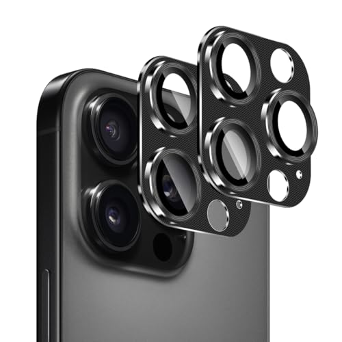 Lutree Kameraschutz für Panzerglas Kompatible mit iPhone 16 Pro/iPhone 16 Pro Max, 2 Stück 9H Härte HD Anti- Kratzer, Aluminiumlegierung Einteiliges Design Kamera Linsen Schutzfolie - Schwarz Lutree Kameraschutz für Panzerglas Kompatible mit iPhone 16 Pro/iPhone 16 Pro Max, 2 Stück 9H Härte HD Anti- Kratzer, Aluminiumlegierung Einteiliges Design Kamera Linsen Schutzfolie - Schwarz von Lutree