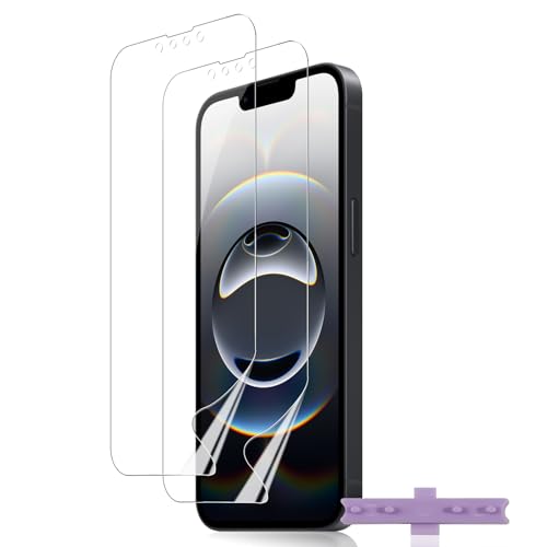 Lutree Schutzfolie [Besser als Glas] für iPhone 16e/iPhone 14/13/13 Pro, 2 Stück HD Klar Flexible Hydrogel Folie TPU Film, Full Screen Bläschenfrei Anti-Kratzer Displayschutz Displayfolie von Lutree