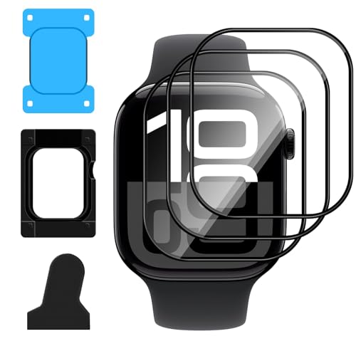 Lutree Schutzfolie für Apple Watch Series 10 46mm für Panzerglas, 3 Stück HD 3D Full Coverage Flexible Displayschutzfolie, Anti-Fingerabdruck Bläschenfrei Displayfolie Anti-Kratzer Displayschutz Lutree Schutzfolie für Apple Watch Series 10 46mm für Panzerglas, 3 Stück HD 3D Full Coverage Flexible Displayschutzfolie, Anti-Fingerabdruck Bläschenfrei Displayfolie Anti-Kratzer Displayschutz von Lutree