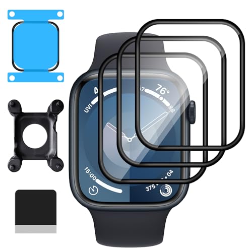 Lutree für Apple Watch Series 9/8/7 45mm Schutzfolie, 3 Stück 3D Full Coverage HD Flexible Displayschutz, Anti-Staub Displayfolie Kratzfest Einfach Installieren Displayschutzfolie Lutree für Apple Watch Series 9/8/7 45mm Schutzfolie, 3 Stück 3D Full Coverage HD Flexible Displayschutz, Anti-Staub Displayfolie Kratzfest Einfach Installieren Displayschutzfolie von Lutree