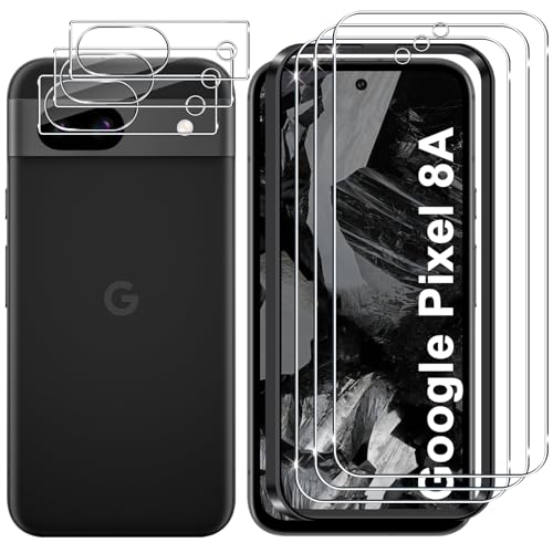 Lutree für Google Pixel 8a für Panzerglas Schutzfolie, 3+3 Stück Schutzglas und Kameraschutz Folie, 9H Härte HD Displayschutz Anti- Kratzer Bläschenfrei Displayfolie Lutree für Google Pixel 8a für Panzerglas Schutzfolie, 3+3 Stück Schutzglas und Kameraschutz Folie, 9H Härte HD Displayschutz Anti- Kratzer Bläschenfrei Displayfolie von Lutree
