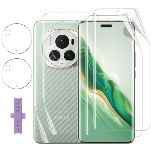 Lutree für Honor Magic 6 Pro 5G Schutzfolie, 2+2+2 Stück Displayschutzfolie+ Rückseitenfolie+ Kameraschutz für Panzerglas, TPU-Folie HD Displayfolie Anti- Kratzer Displayschutz für Magic6 Pro 5G von Lutree