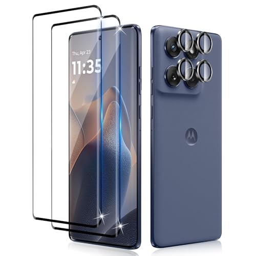 Lutree für Motorola Moto Edge 60 Fusion/Edge 60 Pro für Panzerglas mit Kameraschutz, [2 + 1 Stück], 3D Full Screen Displayfolie, 9H Härte Anti-Kratzer Schutzfolie, Bläschenfrei HD Folie von Lutree