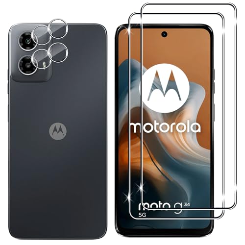 Lutree für Motorola Moto G34 für Panzerglas Schutzfolie, 2+2 Stück Schutzglas und Kameraschutz Panzerfolie, 9H Härte HD Displayschutz Anti- Kratzer Bläschenfrei Displayfolie Lutree für Motorola Moto G34 für Panzerglas Schutzfolie, 2+2 Stück Schutzglas und Kameraschutz Panzerfolie, 9H Härte HD Displayschutz Anti- Kratzer Bläschenfrei Displayfolie von Lutree