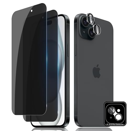 Lutree für Panzerglas für iPhone 15 Sichtschutz Schutzfolie, 2+1 Stück Anti-Spähen Schutzglas + Kameraschutz Folie, 9H Härte HD Anti- Kratzer Privacy Anti-Spy Displayschutz Lutree für Panzerglas für iPhone 15 Sichtschutz Schutzfolie, 2+1 Stück Anti-Spähen Schutzglas + Kameraschutz Folie, 9H Härte HD Anti- Kratzer Privacy Anti-Spy Displayschutz von Lutree