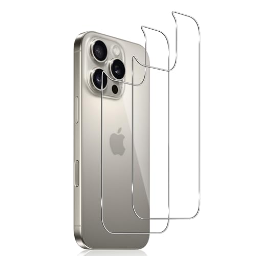 Lutree für Panzerglas für iPhone 16 Pro 6,3 Zoll Rückseite Schutzfolie, 2 Stück 9H Härte HD Folie Hinten Displayschutz, Anti- Kratzer Schutzglas Rückseitenfolie Lutree für Panzerglas für iPhone 16 Pro 6,3 Zoll Rückseite Schutzfolie, 2 Stück 9H Härte HD Folie Hinten Displayschutz, Anti- Kratzer Schutzglas Rückseitenfolie von Lutree