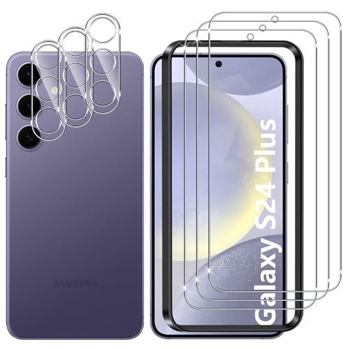 Lutree für Samsung Galaxy S24 Plus 5G/S24+ 5G für Panzerglas Schutzfolie, 3+3 Stück Schutzglas und Kameraschutz Panzerfolie, 9H Härte HD Displayschutz Anti- Kratzer Bläschenfrei Displayfolie von Lutree