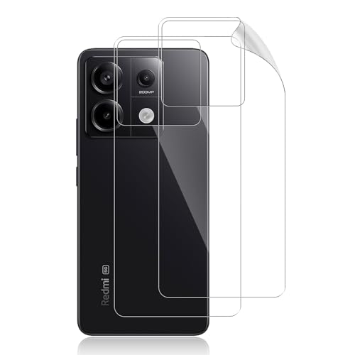 Lutree für Xiaomi Redmi Note 13 Pro 5G Rückseite Schutzfolie, 2 Stück HD Flexible Hinten Displayschutz, 0.1mm Ultradünn Bläschenfrei Anti- Kratzer Rückseitenfolie Displayfolie von Lutree