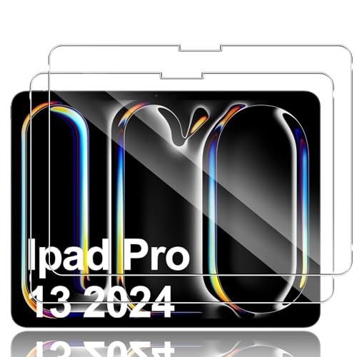 Lutree für iPad Pro 12,9 Zoll (2024) für Panzerglas Schutzfolie, 2 Stück 9H Härte HD Panzerfolie Displayschutz, Bläschenfrei Anti- Kratzer Schutzglas Displayfolie -Transparent von Lutree