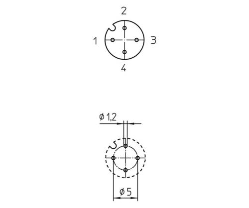 Lutronic 1228 Sensor-/Aktor-Einbausteckverbinder M12 Buchse, Einbau Polzahl: 4 1St. von Lutronic