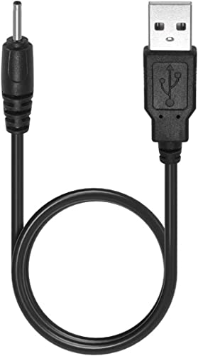 USB auf DC 2.0 mm Kabel, 1 m, USB 2.0 Typ A Stecker auf DC 2.0 mmx0.6 mm 5 Volt DC Barrel Jack Power Adapter Connector Ladekabel zum Aufladen von Handys, Kopfhörern, Spielzeug (schwarz, 1 Stück) von Luventg