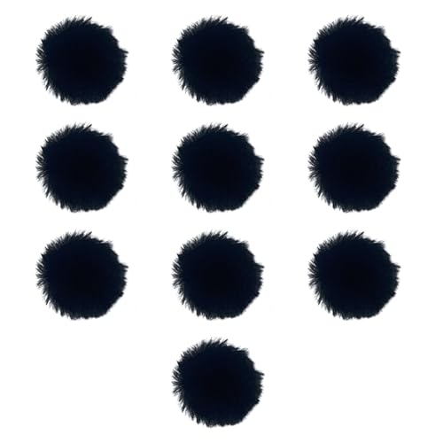 Luwecf 10 Stück Mikrofon Windschutz Muff für Outdoor Aufnahmen, Schwarz von Luwecf