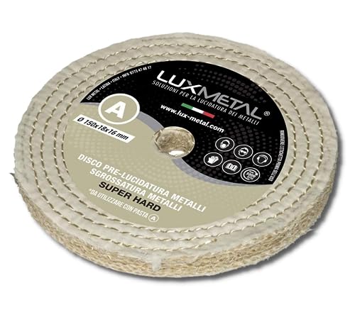 Lux Metal - Polierscheibe 150 mm Baumwolle Sisal grob für schleifbock doppelschleifer bohrmaschine akkuschrauber Polierscheiben Zum Polieren Metall wie Aluminium,Chrom Edelstahl, für Polierpaste Lux Metal - Polierscheibe 150 mm Baumwolle Sisal grob für schleifbock doppelschleifer bohrmaschine akkuschrauber Polierscheiben Zum Polieren Metall wie Aluminium,Chrom Edelstahl, für Polierpaste von Lux Metal