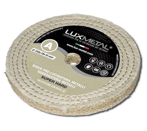 Lux Metal - Polierscheibe 150 mm Baumwolle Sisal grob für schleifbock doppelschleifer bohrmaschine akkuschrauber Polierscheiben Zum Polieren Metall wie Aluminium,Chrom Edelstahl, für Polierpaste Lux Metal - Polierscheibe 150 mm Baumwolle Sisal grob für schleifbock doppelschleifer bohrmaschine akkuschrauber Polierscheiben Zum Polieren Metall wie Aluminium,Chrom Edelstahl, für Polierpaste von Lux Metal
