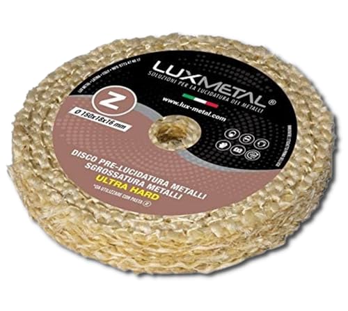 Lux Metal - Polierscheibe 150 mm Sisal grob für schleifbock doppelschleifer bohrmaschine akkuschrauber winkelschleifer Polierscheiben Zum Polieren Metall wie Aluminium Edelstahl, für Polierpaste von Lux Metal