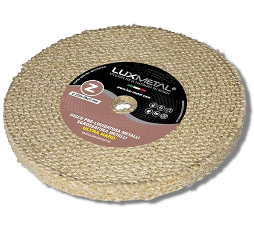 Lux Metal - Polierscheibe 250 mm Sisal grob für schleifbock doppelschleifer bohrmaschine akkuschrauber winkelschleifer Polierscheiben Zum Polieren Metall wie Aluminium Edelstahl, für Polierpaste von Lux Metal