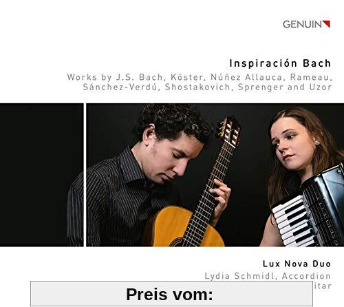 Inspiraciíon Bach - Werke für Akkordeon und Gitarre von Lux Nova Duo