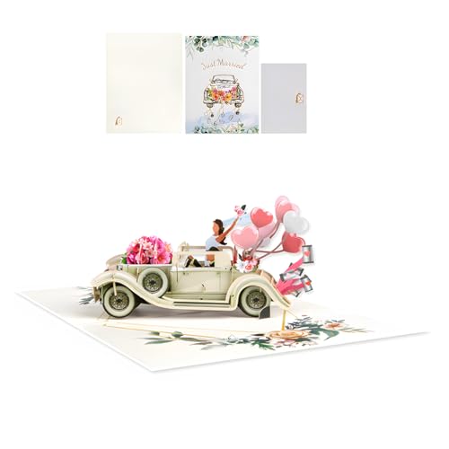 Pop Up Karte Hochzeit,Hochzeitskarte mit 3D Oldtimer, Hochzeitskarte 3D zum Aufklappen 20x15cm für Geldgeschenke Glückwünsche für Brautpaar Trauzeugen Gäste Passend zu Hochzeitsfeiern Jubiläen Pop Up Karte Hochzeit,Hochzeitskarte mit 3D Oldtimer, Hochzeitskarte 3D zum Aufklappen 20x15cm für Geldgeschenke Glückwünsche für Brautpaar Trauzeugen Gäste Passend zu Hochzeitsfeiern Jubiläen von LuxStellar
