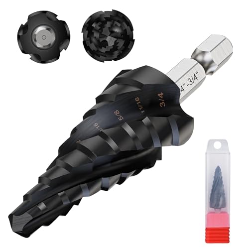 Bohrer (Pro), 1/4-Zoll-3/4 Zoll, schlagfertig, Unibit-Stufenbohrer von Luxbaro