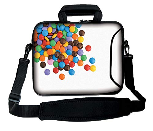 Ektor Sleeve/Schutzhülle, mit Tragegriff und Schulterriemen, für Laptops mit 10 - 17,6 Zoll (25,4 - 44,7 cm) Auch in Anderen Designs und Größen erhältlich (Teil 1 von 2) Smarties 250 x 330 mm von Luxburg