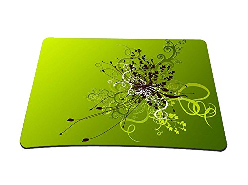 Luxburg® Design Mousepad Mausunterlage Mauspad, Motiv: Blumenornament auf Grün von Luxburg