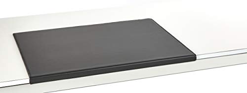 Luxentury Schreibtischunterlage Schreibunterlage Leder Kantenschutz: 60x40 cm Echtleder abgewinkelt Auflage schwarz rutschfest für Büro, USM600400 von Luxentury