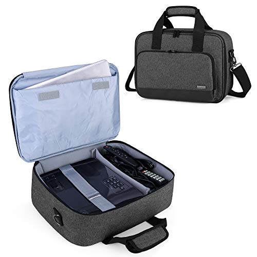 Luxja Beamer Tasche mit Schutzhülle für Laptop, Projektor Tasche Kompatibel mit Acer, BenQ, Epson, Optoma und Viewsonic Beamer, 39.4 cm x 28 cm x 13.5 cm, Schwarz von Luxja